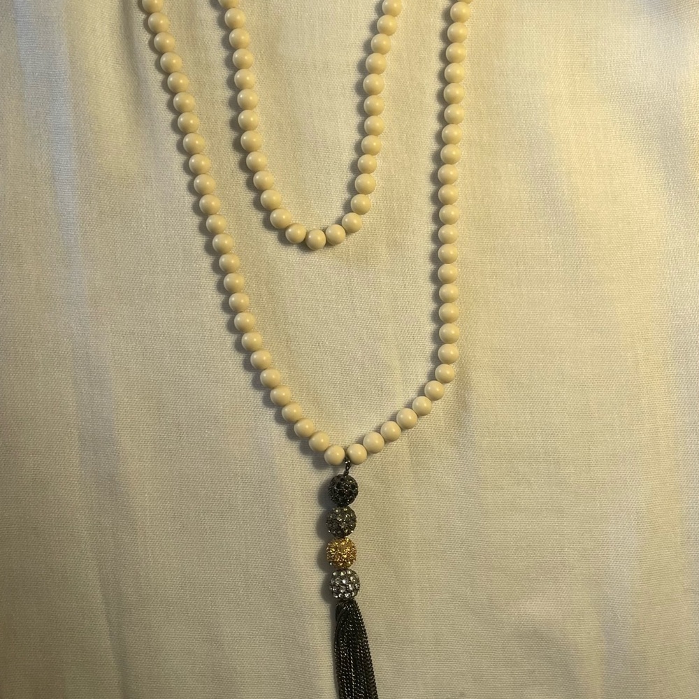 Lia Sophia Bear Tassel Necklace